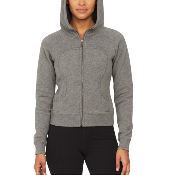 lululemon athletica Jackets & Blazers - Lululemon Reversible Scuba Hoodie Size 4 Grey and Blue Dandelion